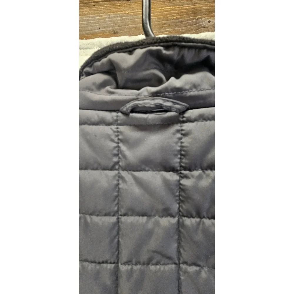 ZeroXposur Mens Quilted Puffer Jacket Gray Full Zip Fleece Collar Large